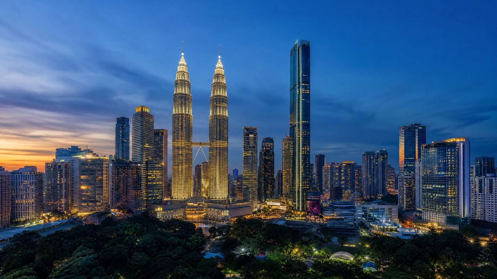 Kuala Lumpur skyline at dusk